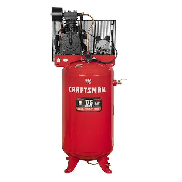 80-Gallon Two Stage 175 Psi Vertical Air Compressor